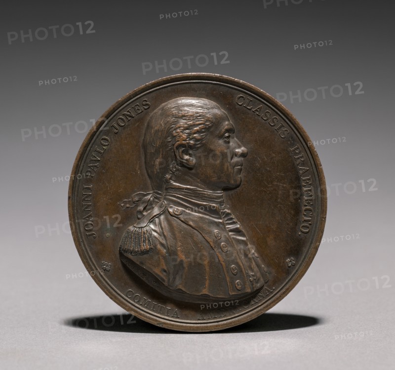 Medal: John Paul Jones (obverse). Jules Dupré (French, 1811-1889). Bronze; diameter: 5.8 cm (2 5/16 in.).