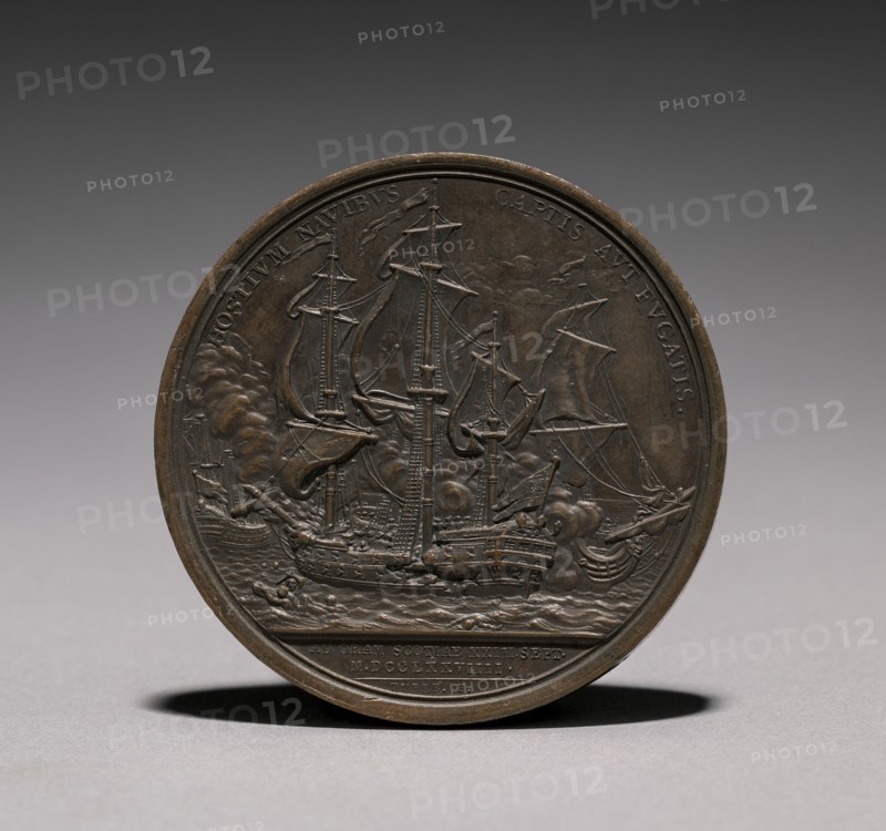 Medal: John Paul Jones (reverse). Jules Dupré (French, 1811-1889). Bronze; diameter: 5.8 cm (2 5/16 in.).