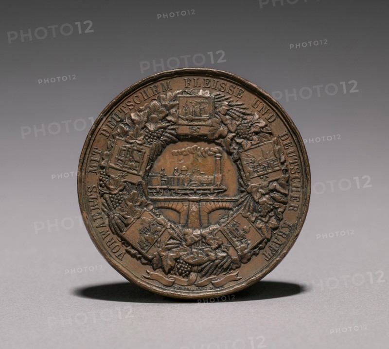 Medal Commemorating the Exhibition of Textiles, Berlin, 1844 (reverse), 1844. Emil Schilling (German). Bronze; diameter: 5.1 cm (2 in.).