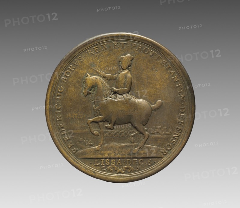Portrait of Frederick the Great, King of Prussia (obverse), 1757. Germany, 18th century. Bronze; diameter: 4.8 cm (1 7/8 in.).