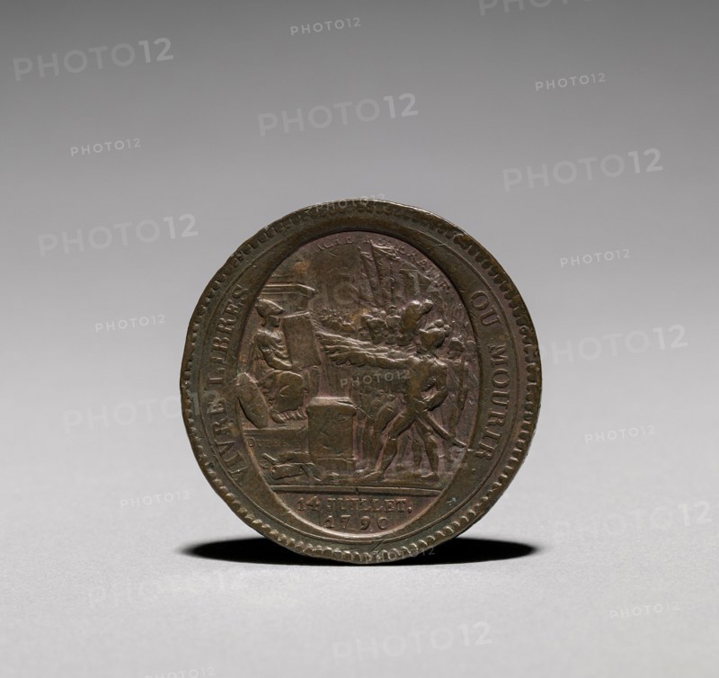 Medal:  Five Sols issued by Monneron Brothers, Paris, 1792. Jules Dupré (French, 1811-1889). Bronze; diameter: 3.9 cm (1 9/16 in.).