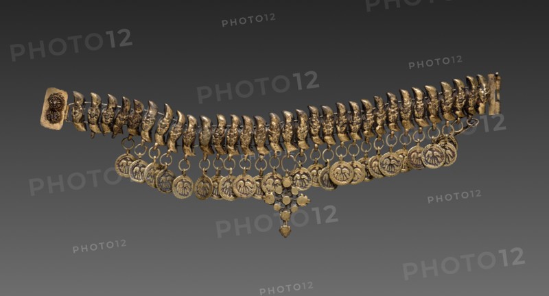 Bracelet, 1800s. Bulgaria, 19th century. Brass; diameter: 6.4 cm (2 1/2 in.)