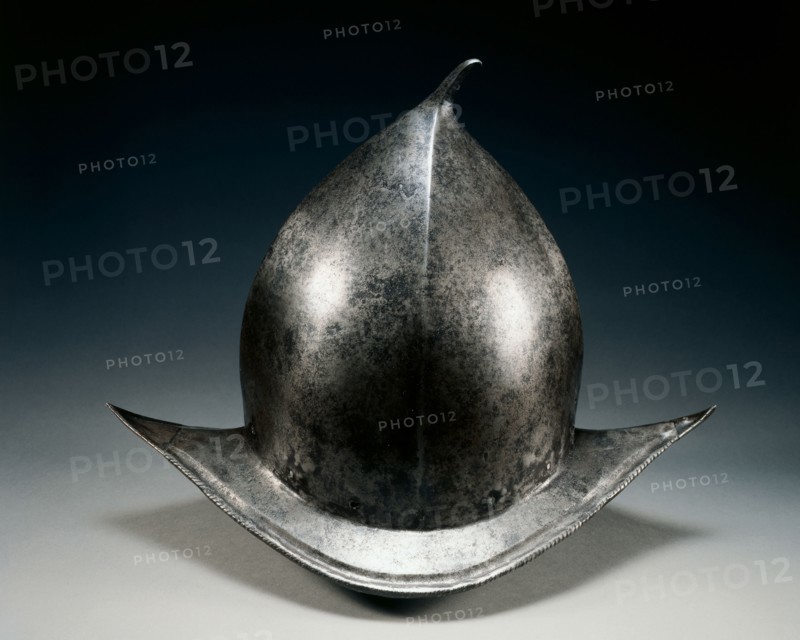 Pear-Stalk Cabasset, c. 1580 - 1590. Italy. Steel; overall: 40.8 x 25.7 x 30.5 cm (16 1/16 x 10 1/8 x 12 in.)