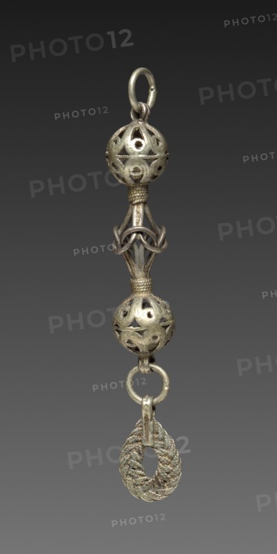 Button, 1800s. Balkans(?), 19th century. Silver; average: 8.3 cm (3 1/4 in.).