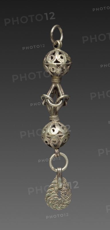 Button, 1800s. Balkans(?), 19th century. Silver; average: 8.3 cm (3 1/4 in.).
