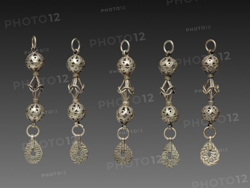 Set of Buttons, 1800s. Balkans, 19th century. Silver; average: 8.3 cm (3 1/4 in.).