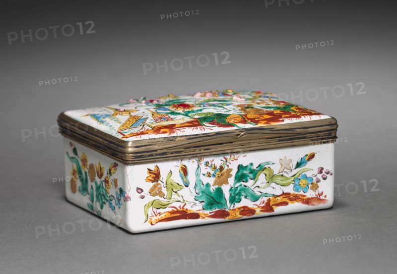 Box, 1749-1750. France, 18th century. Silver gilt and enamel; overall: 6.4 x 8.6 cm (2 1/2 x 3 3/8 in.).
