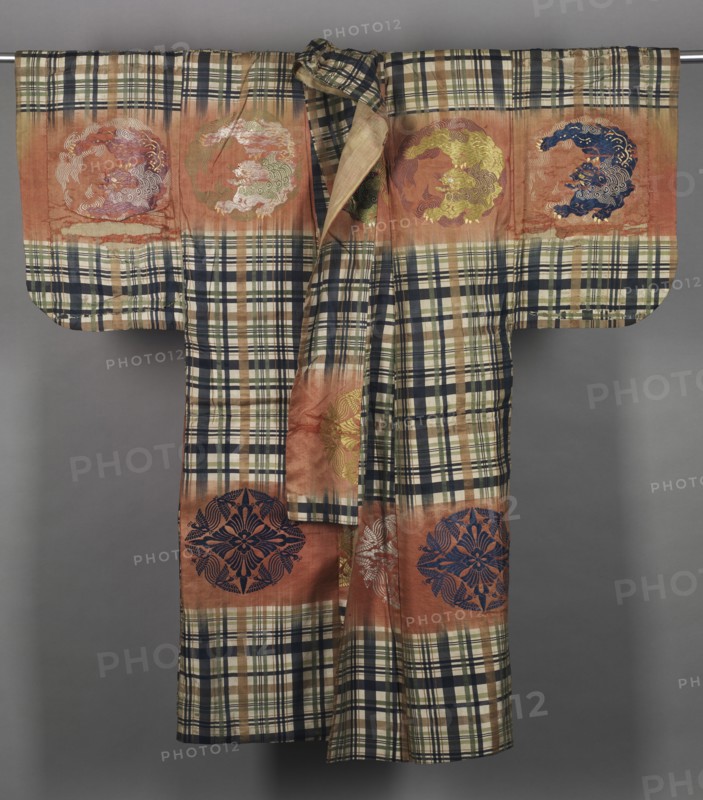 Noh Robe (Karaori), 1800-1850. Japan, 19th century, Tokugawa Period (1600-1850). Silk, twill weave with supplementary weft, brocaded; metal thread; overall: 142.3 x 139.7 cm (56 x 55 in.).