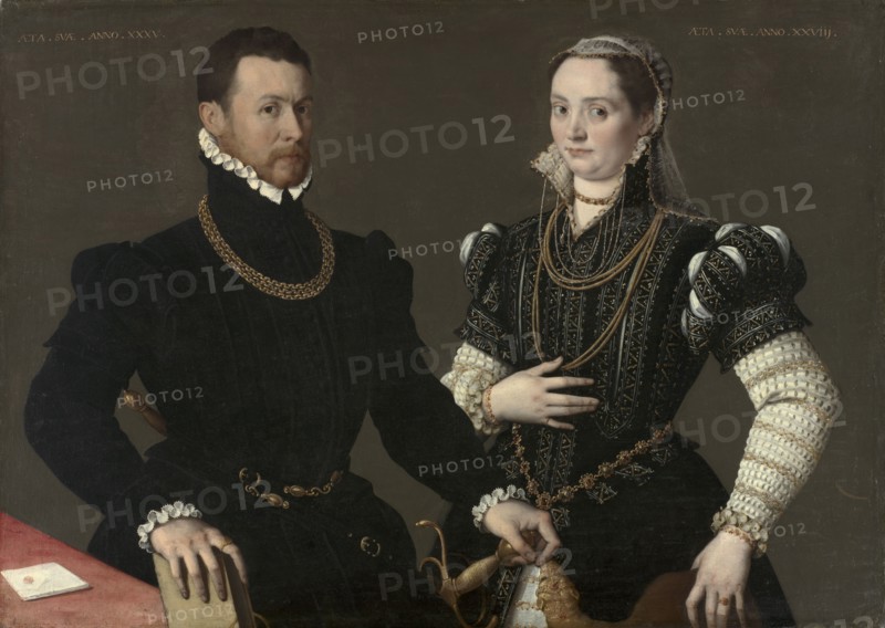 Portrait of a Couple, c. 1580-1588. Northern Italy, late 16th century. Oil on canvas; framed: 132 x 173 x 10.5 cm (51 15/16 x 68 1/8 x 4 1/8 in.); unframed: 99.8 x 140.5 cm (39 5/16 x 55 5/16 in.).