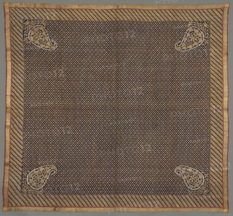 Fragment, 1800s. India, 19th century. Brocade; silk, gold and silver threads; overall: 127 x 139.7 cm (50 x 55 in.).
