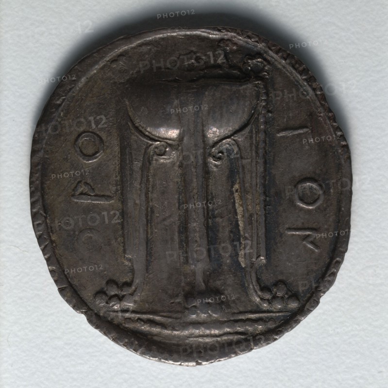 Stater: Tripod (obverse), 550-480 BC. Greece, Croton, 6th-5th century BC. Silver; diameter: 3 cm (1 3/16 in.).