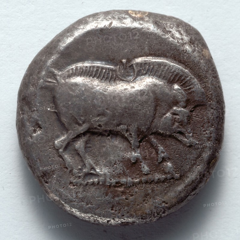 Stater, 500-450 BC. Greece, Lycia, 5th century BC. Silver; diameter: 2 cm (13/16 in.).