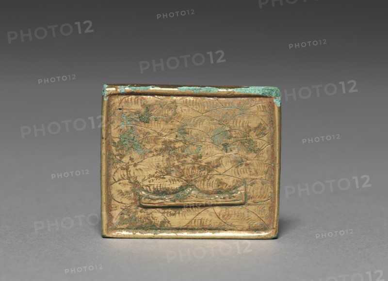 Belt Ornament, 918-1392. Korea, Goryeo period (936-1392). Bronze gilt; overall: 4 x 4.6 x 0.7 cm (1 9/16 x 1 13/16 x 1/4 in.).
