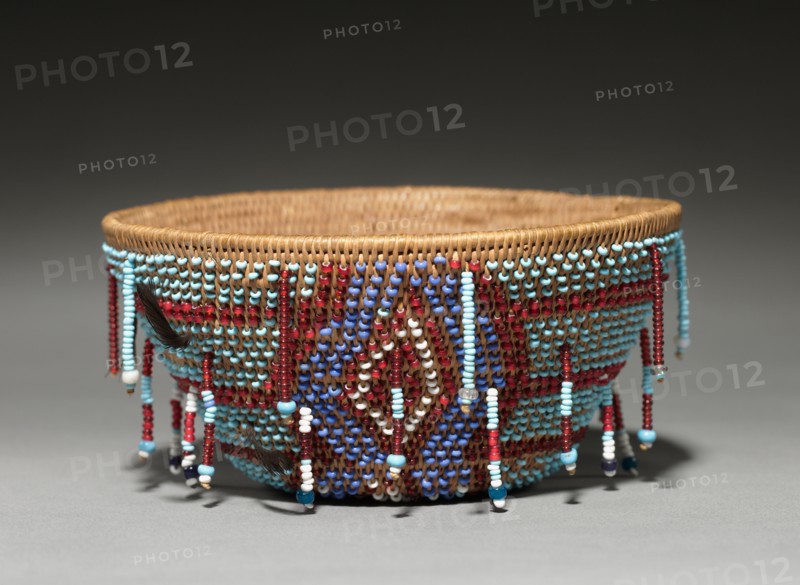 Conical Beaded Basket, c 1875- 1925. California, Wappo, Pomo, Alexander Valley, Late 19th- Early 20th century. overall: 5 x 11 cm (1 15/16 x 4 5/16 in.).