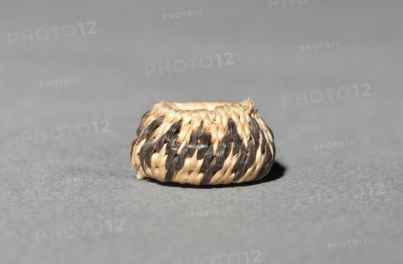 Miniature Round Basket, late 1800s-early 1900s. California, Pomo, late 19th-early 20th century. Plant materials; diameter: 1.1 cm (7/16 in.).