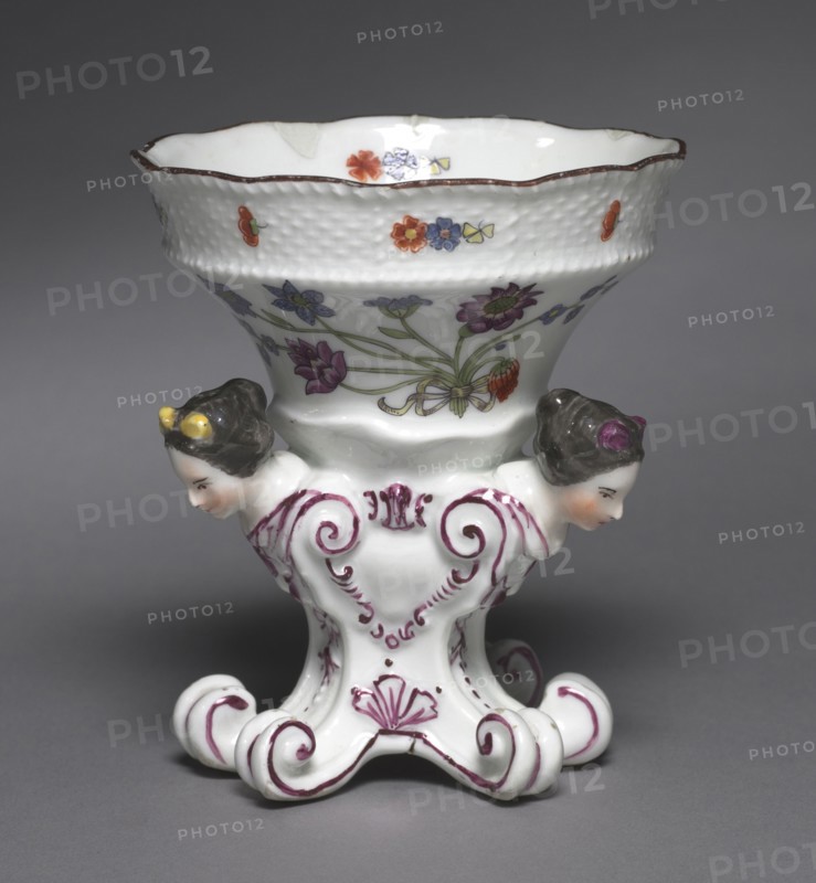 Pair of Salts from the Sulkowsky Service, c. 1736. Meissen Porcelain Factory (German), Johann Friedrich Eberlein (German, 1696-1749). Hard-paste porcelain; overall: 9.6 cm (3 3/4 in.).
