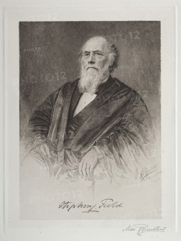 Stephen Field, 1890. Max Rosenthal (American, 1833-1918). Etching