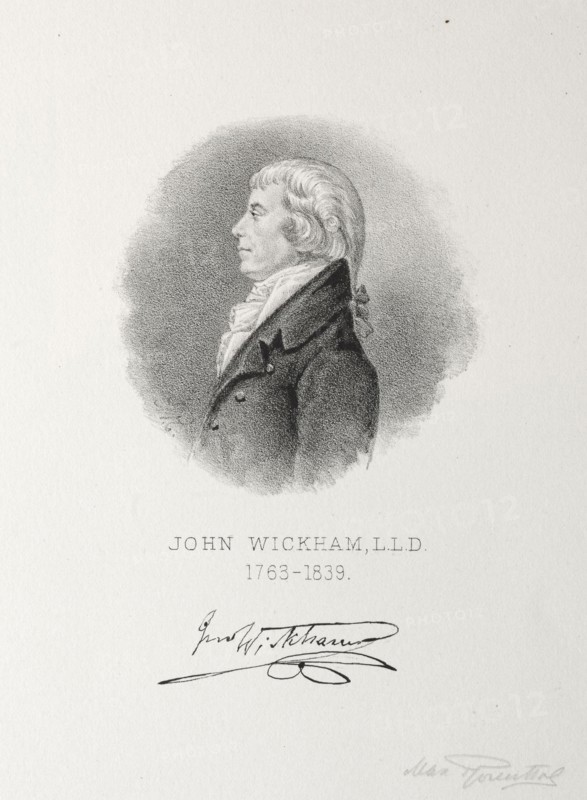 John Wickham. Max Rosenthal (American, 1833-1918). Lithograph