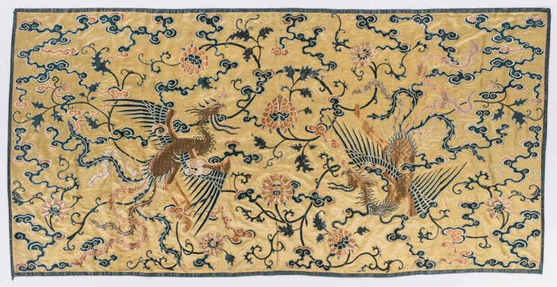 Wall Hanging, late 1700s - early 1800s. China, Qing Dynasty (1644-1912). Silksatin weave ground with supplementary silk weft wool.; overall: 188 x 378.4 cm (74 x 149 in.)