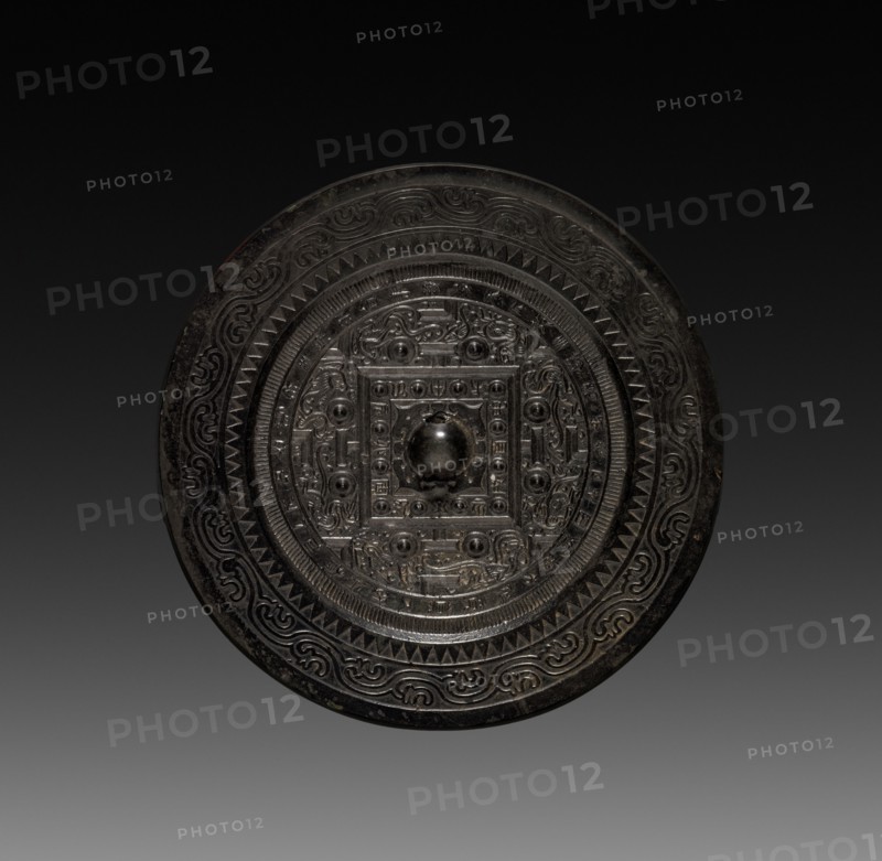 TLV Mirror with Multiple Nipples, 1st century AD. China, Eastern Han dynasty (25-220). Bronze; diameter: 17.1 cm (6 3/4 in.).