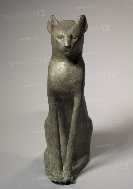 Cat Coffin, 305-30 BC. Egypt, Ptolemaic Dynasty (305-30 BC). Bronze, hollow cast; overall: 51 x 14.1 x 24 cm (20 1/16 x 5 9/16 x 9 7/16 in.).