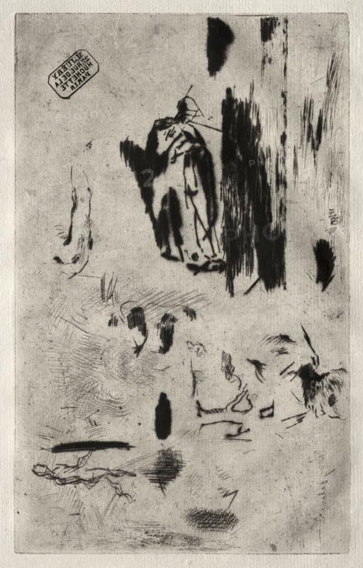 Plate with Sketches. Jean-François Millet (French, 1814-1875). Etching