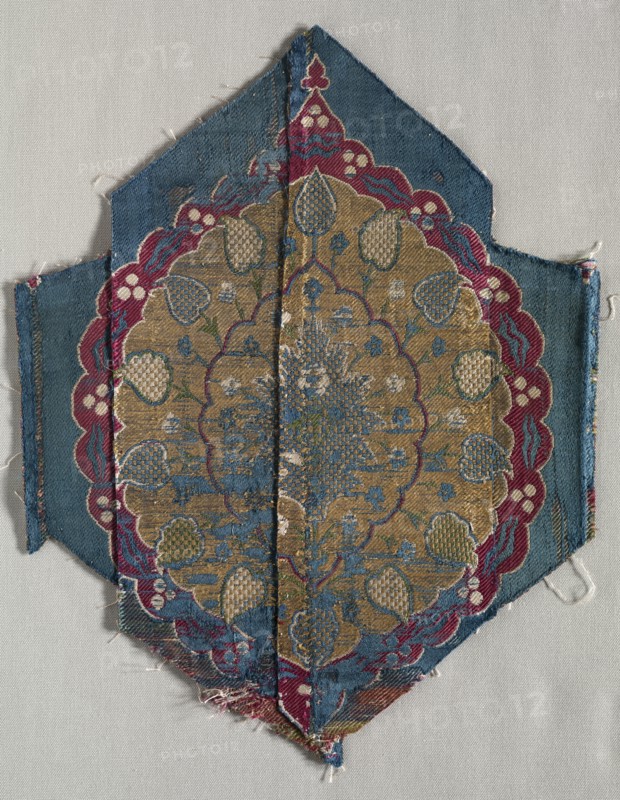 Textile Fragment, 16th century. Turkey, Bursa, 16th century. Brocaded silk with metal thread weft; average: 29.2 x 22.9 cm (11 1/2 x 9 in.).