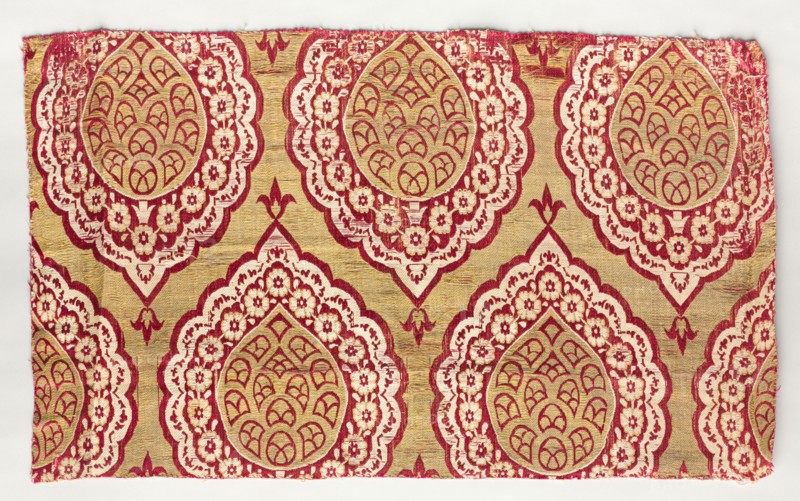 Brocade, 1600-1650. Turkey, Bursa, first half of 17th Century. Brocade, silk; average: 45.8 x 62.3 cm (18 1/16 x 24 1/2 in.)