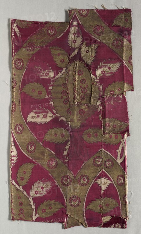Textile Fragment, 16th century. Turkey, Bursa, 16th century. Brocaded silk with metal thread weft; average: 47.6 x 28 cm (18 3/4 x 11 in.).