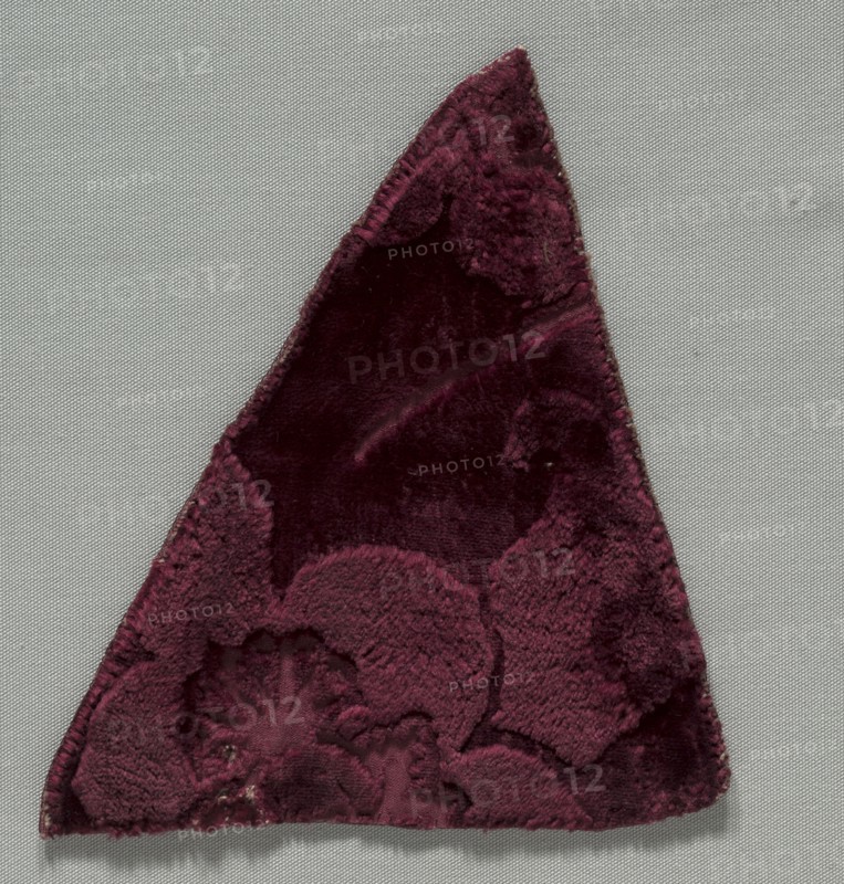 Two Velvet Fragments Sewn Together, 1400s. Italy, 15th century. Velvet (cut and voided); overall: 15.5 x 14 cm (6 1/8 x 5 1/2 in.)
