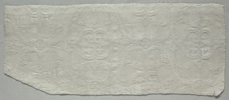 Textile Fragment, 1800s. Italy, 19th century (copy of late 15th - 16th-century style). Damask; wool; overall: 53 x 22 cm (20 7/8 x 8 11/16 in.)