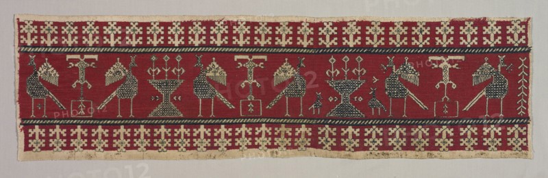 Five Embroidered Fragments, 18th-19th century. Morocco, Azemmur, 18th-19th century. Embroidery: silk on linen tabby ground; overall: 21.3 x 74.5 cm (8 3/8 x 29 5/16 in.).