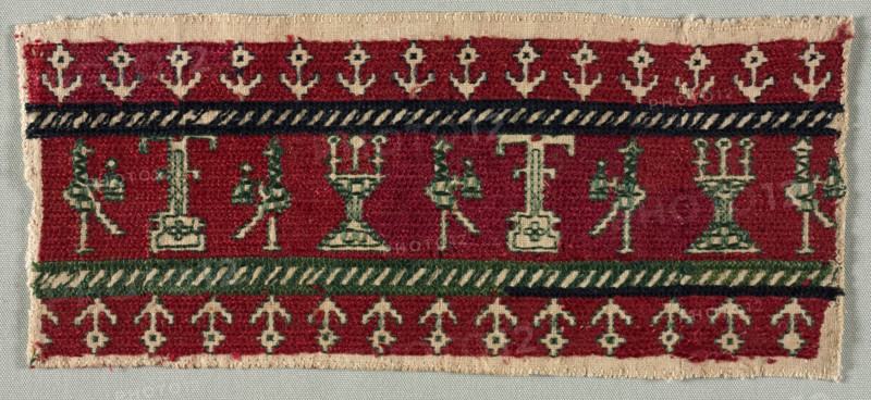 Five Embroidered Fragments, 18th-19th century. Morocco, Azemmur, 18th-19th century. Embroidery: silk on linen tabby ground; overall: 10.8 x 23.5 cm (4 1/4 x 9 1/4 in.)