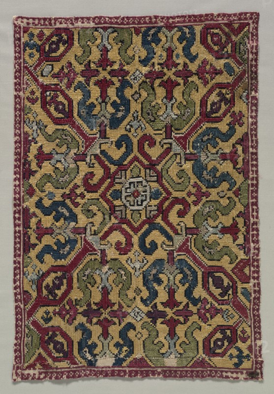 Embroidered Cushion Cover, 17th-18th century. Morocco, Chechauen, 17th-18th century. Embroidery: silk on linen tabby ground; average: 48.6 x 33.7 cm (19 1/8 x 13 1/4 in.).