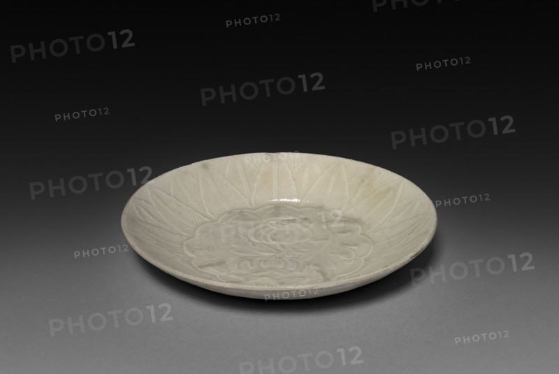 Saucer: Ding ware, 12th Century. China, Jin dynasty (1115-1234). Glazed grayish-white porcelain; diameter: 9.9 cm (3 7/8 in.).
