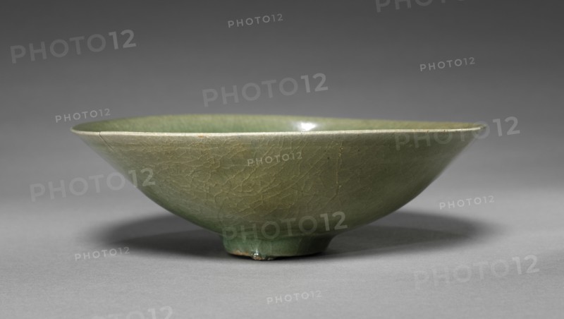 Bowl with Floral Scroll Design in Relief, 1200s. Korea, Goryeo period (918-1392). Pottery; diameter of mouth: 17.1 cm (6 3/4 in.); overall: 5.4 cm (2 1/8 in.).