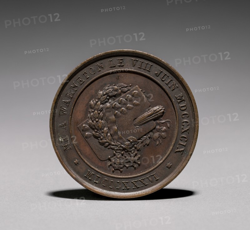 Medal: Eugene Verboeckhoven (reverse), 1800s. 19th century. Bronze; diameter: 4.2 cm (1 5/8 in.).