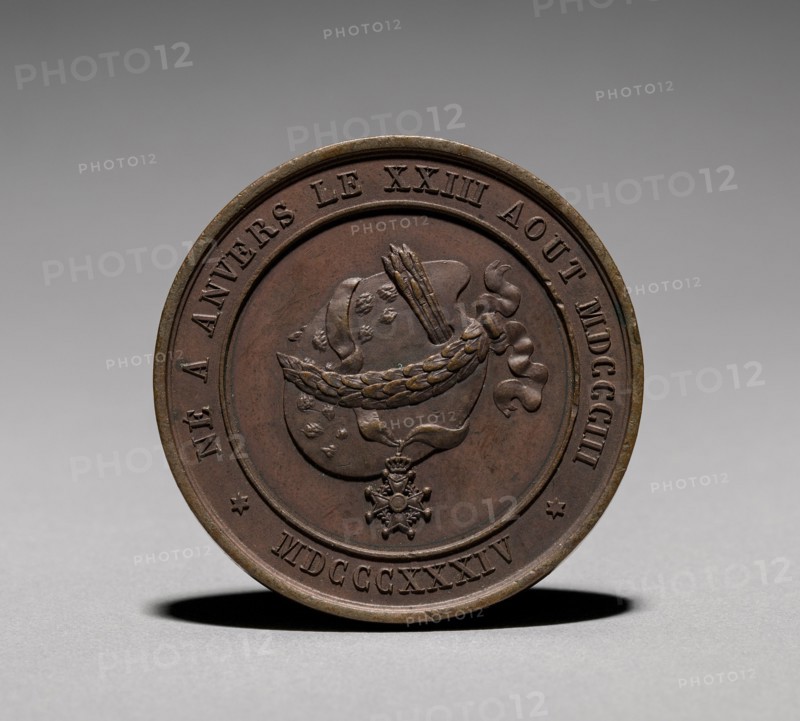 Medal: Gustaf Wappers (reverse), 1800s. 19th century. Bronze; diameter: 5.1 cm (2 in.).
