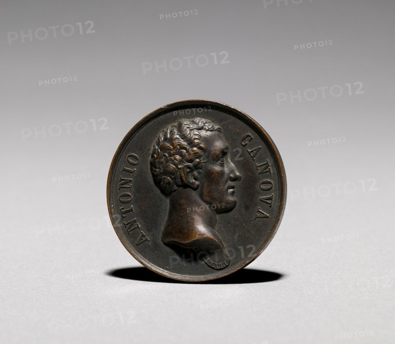 Medal: Antonio Canova. Francesco Putinati (Italian, 1775-1848). Bronze; diameter: 3.5 cm (1 3/8 in.).
