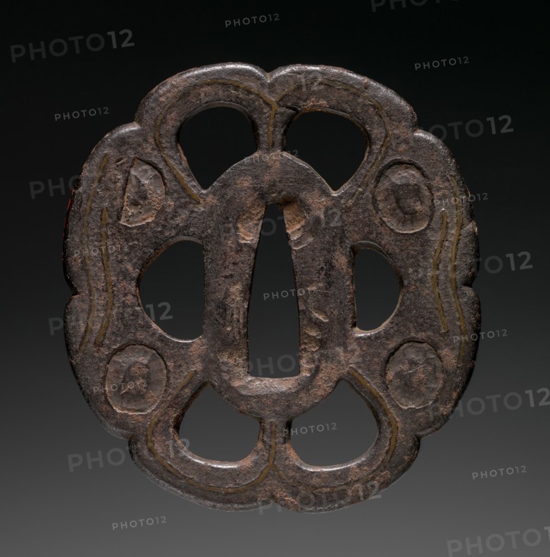 Sword Guard, 1800s. Japan, 19th century. Iron; overall: 6.8 x 7.4 cm (2 11/16 x 2 15/16 in.).