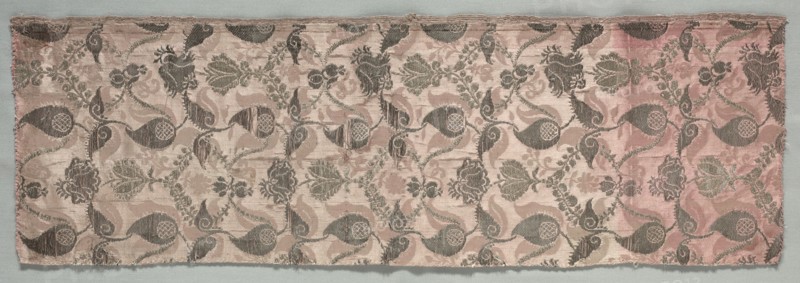 Brocade Textile, 1600s. Italy, Venice ?, 17th century. Brocade; silk and metal; overall: 63.5 x 20.9 cm (25 x 8 1/4 in.).