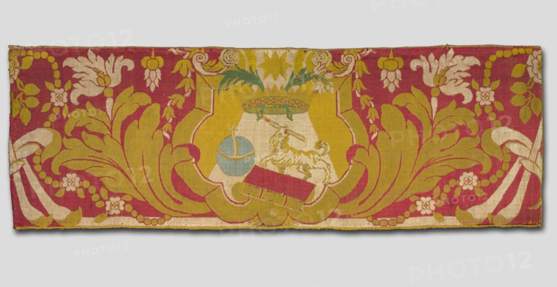 Textile Fragment, 17th century. Italy or Spain, 17th century. Brocaded silk; average: 76.9 x 26.1 cm (30 1/4 x 10 1/4 in.)