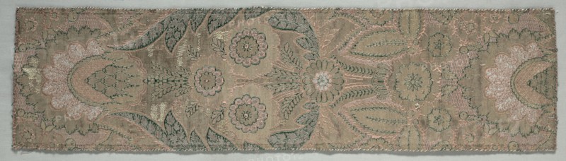 Brocade Textile, c. 1700. Italy, early 18th Century. Brocade; silk and metal; overall: 69.8 x 18.4 cm (27 1/2 x 7 1/4 in.)