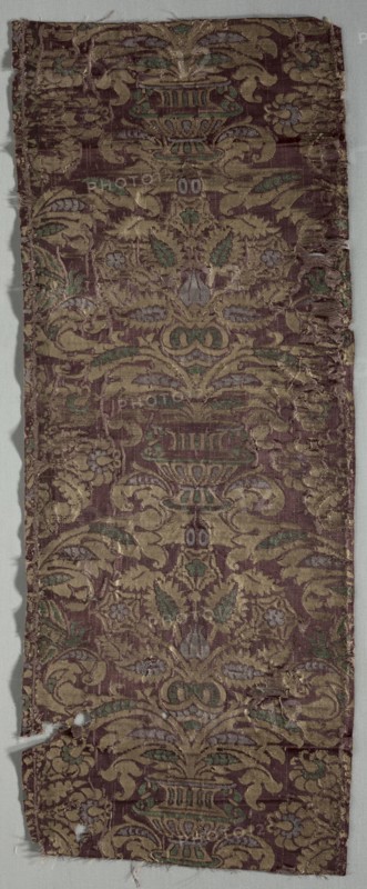 Brocaded Textile, late 1600s. Italy, late 17th century. Brocade, silk; overall: 29.2 x 76.2 cm (11 1/2 x 30 in.).