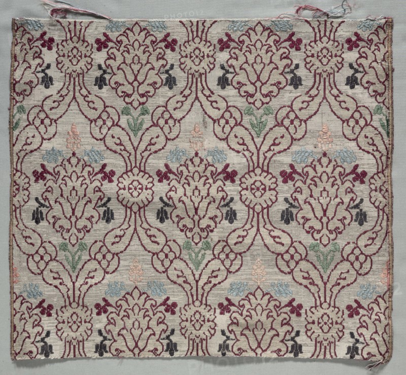 Brocaded Textile, 1500s. Italy, 16th century. Brocade; silk and metal; overall: 46.3 x 52.7 cm (18 1/4 x 20 3/4 in.)