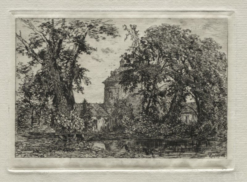 La Pigeonniere. Maxime Lalanne (French, 1827-1886). Etching