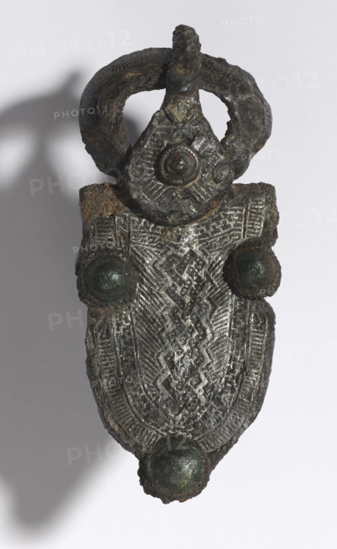Buckle, 600s. Frankish, Migration period, 7th century. Iron with silver overlay; overall: 4.6 x 1.9 cm (1 13/16 x 3/4 in.)