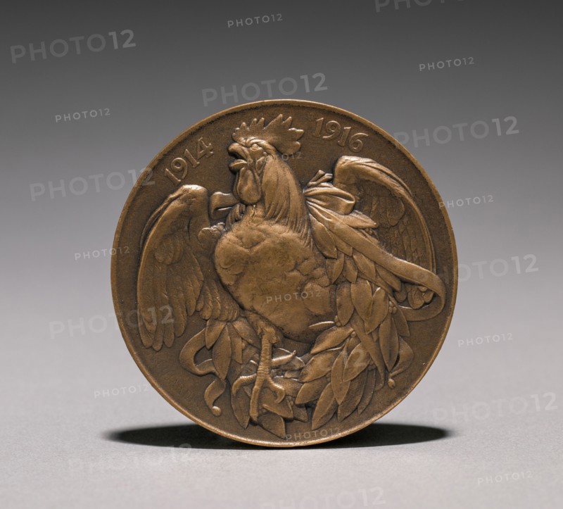 Medal (reverse), 1914-1916. Auguste Dujardin (French, 1847-1918). Bronze; overall: 5.1 x 5.1 cm (2 x 2 in.).