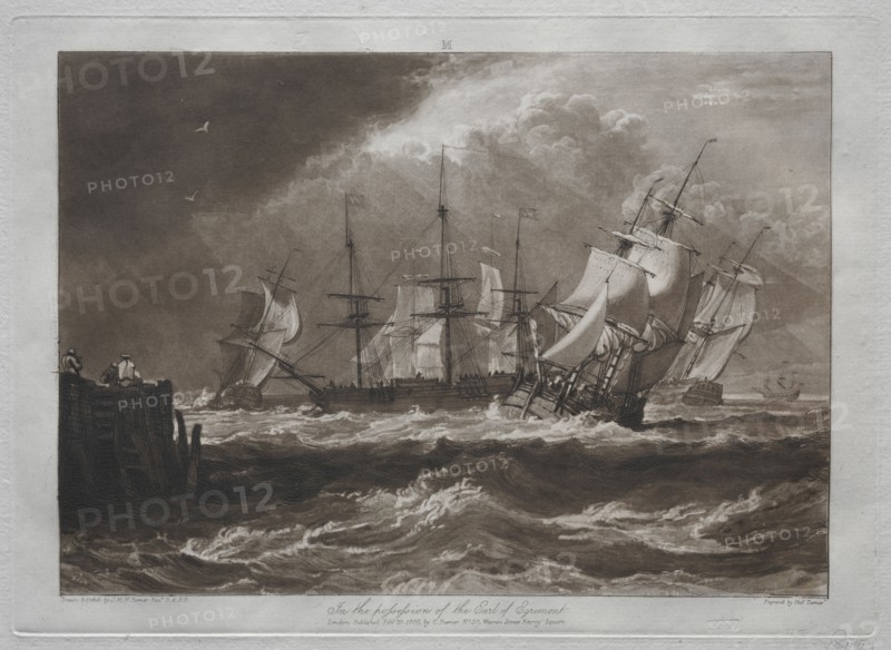 Liber Studiorum:  Ships in a Breeze. Joseph Mallord William Turner (British, 1775-1851). Etching and mezzotint