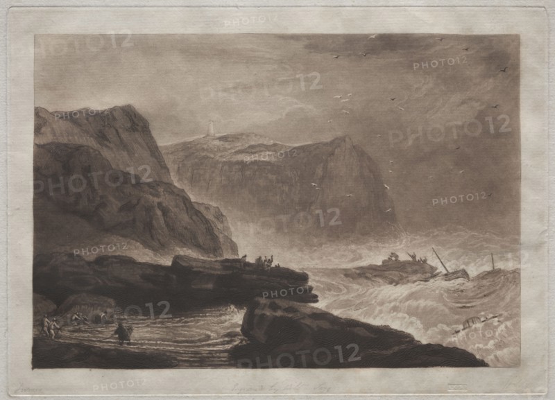 Liber Studiorum:  Coast of Yorkshire, near Whitby. Joseph Mallord William Turner (British, 1775-1851). Etching and mezzotint